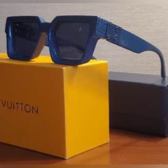 Louis Vuitton 1.1 Millionaire Navy Blue Monogram Sunglasses w Box - Picture 6 of 12